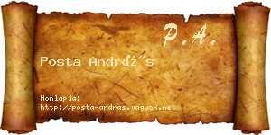 Posta András névjegykártya