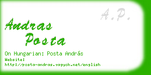 andras posta business card